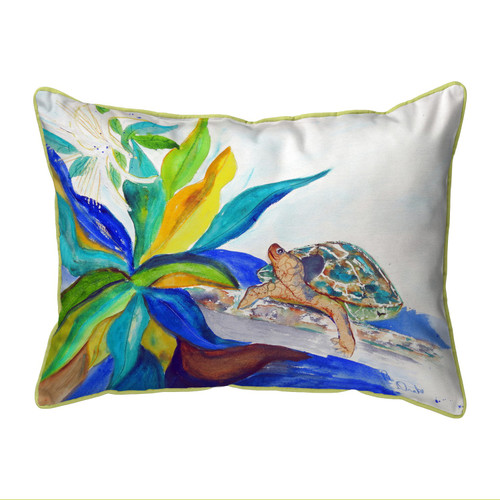 Betsy Drake Turtle & Lily Extra Large Corded Indoor/Outdoor Pillow 20x24 Main image