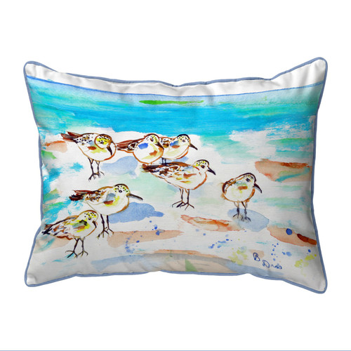Betsy Drake Seven Sanderlings Extra Large Corded Indoor/Outdoor Pillow 20x24 Main image
