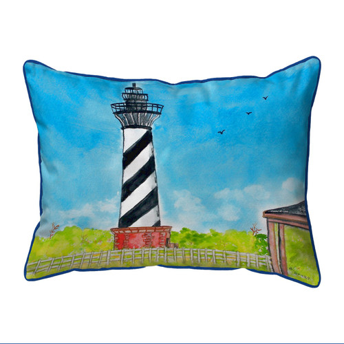 Betsy Drake Hatteras Lighthouse Extra Large Corded Indoor/Outdoor Pillow 20x24 Main image