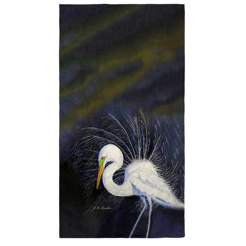 Betsy Drake Breeding Egret Beach Towel Main image