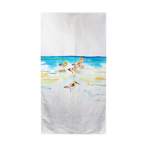 Betsy Drake Five Sanderlings Beach Towel Main image