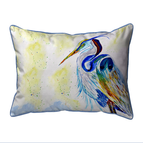 Betsy Drake Watercolor Heron Extra Large Zippered Pillow 20x24 Main image