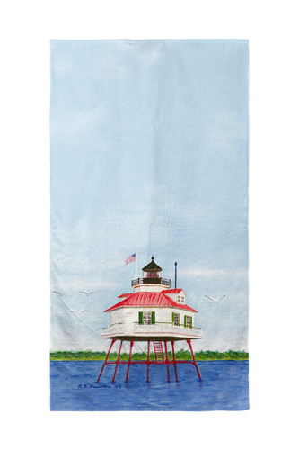 Betsy Drake Drum Point Lighthouse Beach Towel Main image