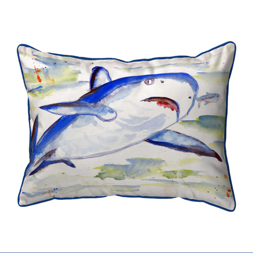 Betsy Drake Shark Large Indoor/Outdoor Pillow 16x20 Main image