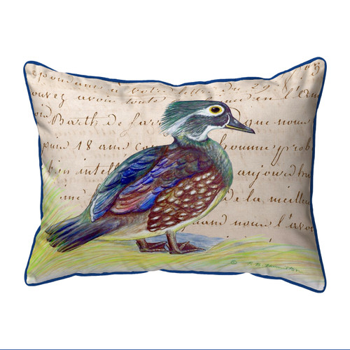 Betsy Drake Female Wood Duck Script Large Indoor/Outdoor Pillow 16x20 Main image