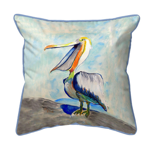 Betsy Drake Talking Pelican - Female Large Indoor/Outdoor Pillow 18x18 Main image