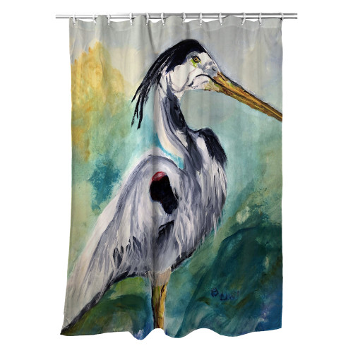 Betsy Drake Betsy's Blue Heron Shower Curtain Main image