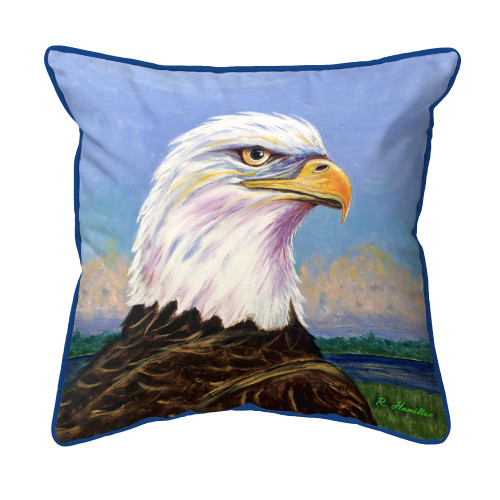 Betsy Drake Eagle Portrait Large Indoor/Outdoor Pillow 18x18 Main image