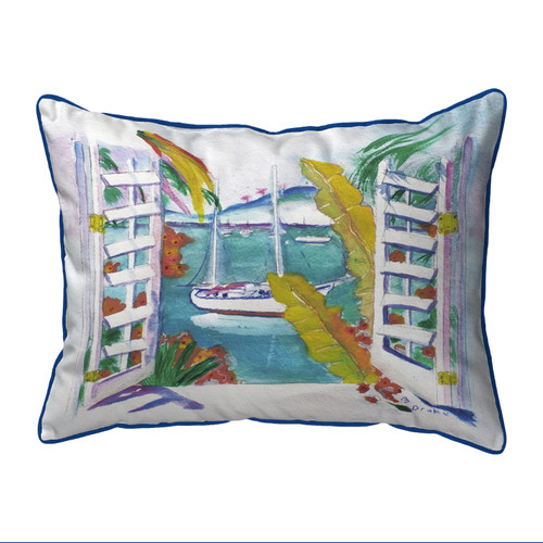 Betsy Drake Bay View Large Indoor/Outdoor Pillow 16x20 Main image