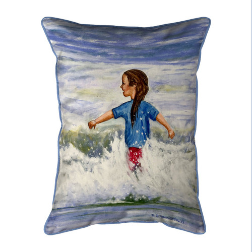Betsy Drake Girl in Surf 16x20 Large Indoor/Outdoor Pillow Main image