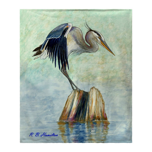 Betsy Drake Balancing Heron Throw Main image