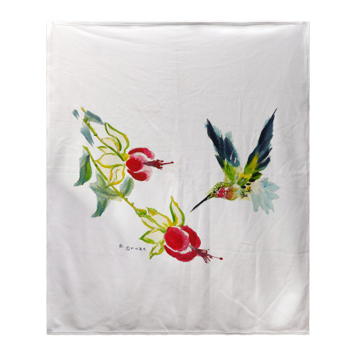 Betsy Drake Betsy's Hummingbird Fleece Blanket Main image