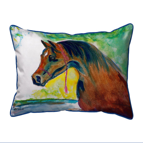 Betsy Drake Prize Horse Large Indoor/Outdoor Pillow 16x20 Main image