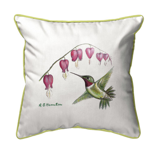 Betsy Drake Hummingbird Large Indoor/Outdoor Pillow 18x18 Main image