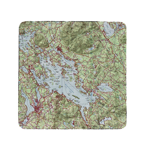 Betsy Drake Lake Winnipesaukee, NH Nautical Map Coaster Set of 4 Main image