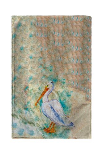 Betsy Drake Pelican on Rice Kitchen Towel Main image