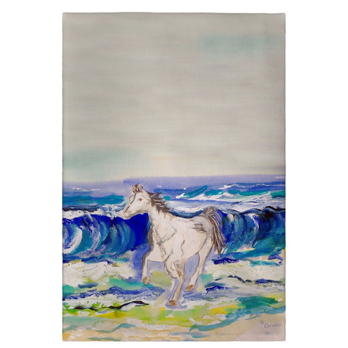 Betsy Drake Horse and Surf Guest Towel Main image