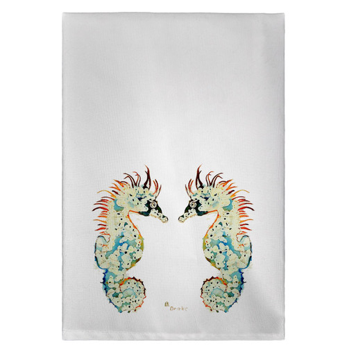 Betsy Drake Betsy's Seahorses Guest Towel Main image