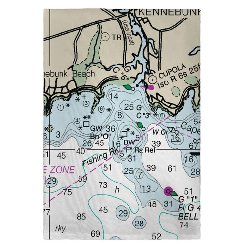 Betsy Drake Kennebunckport, ME Nautical Map Guest Towel Main image