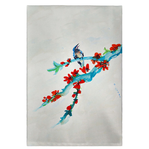 Betsy Drake Red Buds and Birds Guest Towel Main image
