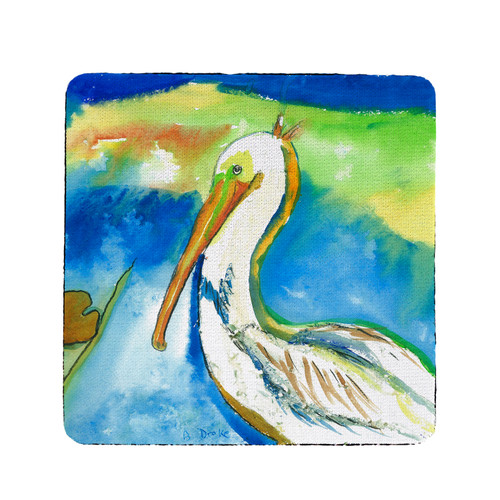 Betsy Drake White Pelican Coaster Set of 4 Main image