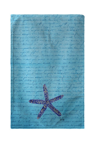 Betsy Drake Blue Starfish Kitchen Towel Main image
