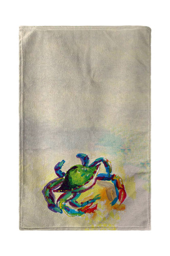 Betsy Drake Teal Crab Kitchen Towel Main image