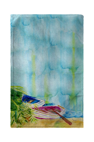 Betsy Drake Watercolor Rowboats Beach Towel Main image
