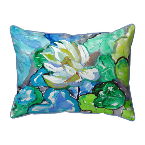 Betsy Drake White Lily Large Pillow 16x20 Main image