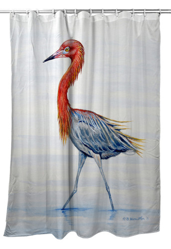 Betsy Drake Reddish Egret Shower Curtain Main image
