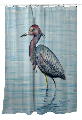 Betsy Drake Little Blue Heron Shower Curtain Main image