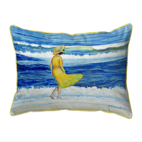 Betsy Drake Rough Surf Extra Large Zippered Indoor/Outdoor Pillow 20x24 Main image