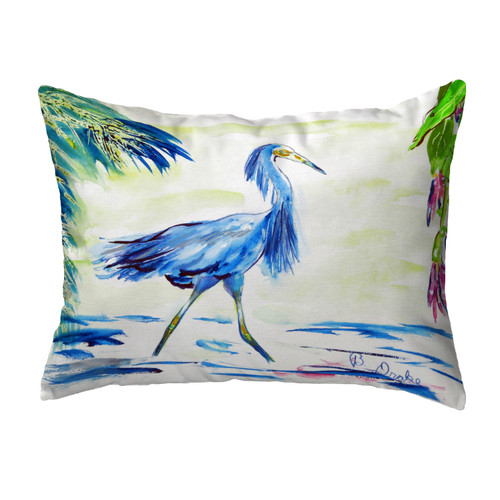 Betsy Drake Blue Egret No Cord Pillow 16x20 Main image