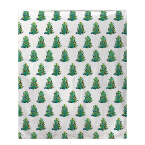 Betsy Drake Christmas Tree Fleece Throw Main image