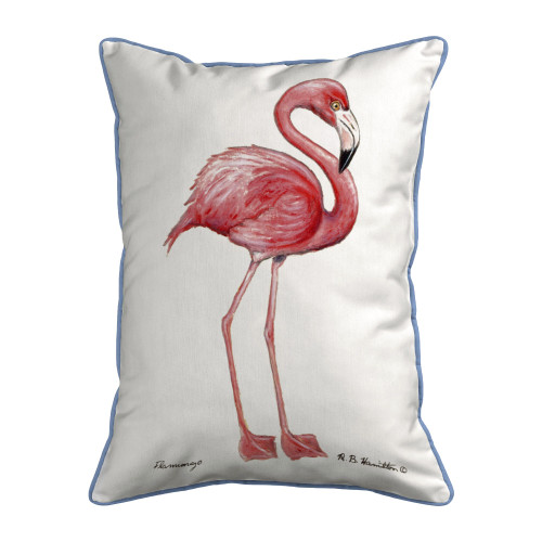 Betsy Drake Flamingo Large Pillow 16x20 Main image
