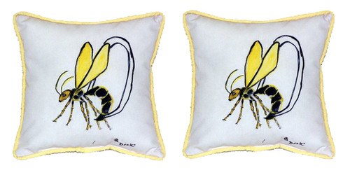 Pair of Betsy Drake Mosquito Small Pillows 12 X 12 Main image