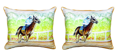 Pair of Betsy Drake Home Stretch Small Pillows 11 Inch X 14 Inch Main image