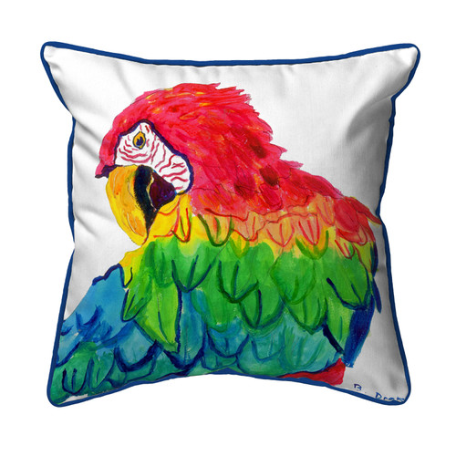 Betsy Drake Parrot Head Small Indoor/Outdoor Pillow  12x12 Main image