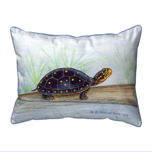 Betsy Drake Spotted Turtle Small Indoor/Outdoor Pillow 11x14 Main image