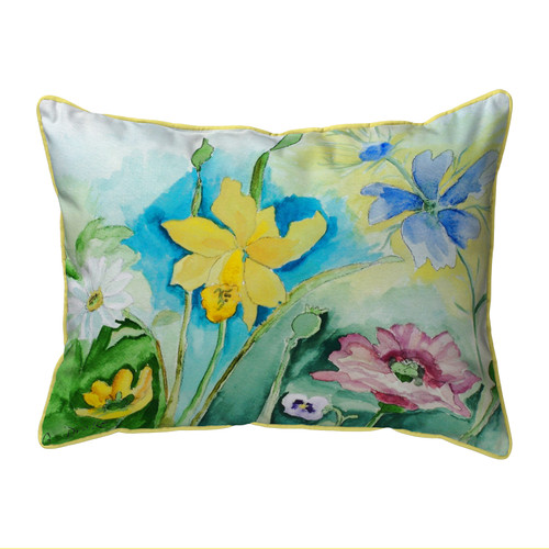 Betsy Drake Betsy's Florals Small Indoor/Outdoor Pillow 11x14 Main image