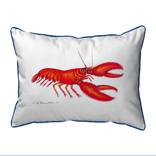Betsy Drake Red Lobster Small Indoor/Outdoor Pillow 11x14 Main image