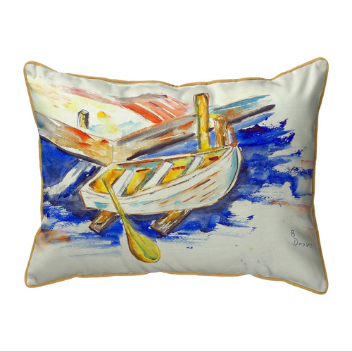 Betsy Drake Betsy's Row Boat Small Indoor/Outdoor Pillow 11x14 Main image