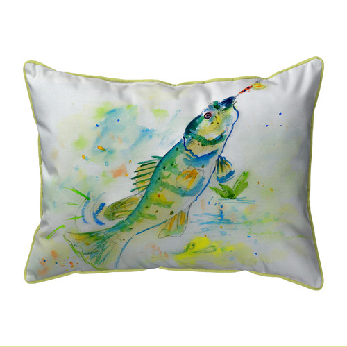 Betsy Drake Yellow Perch Small Indoor/Outdoor Pillow 11x14 Main image