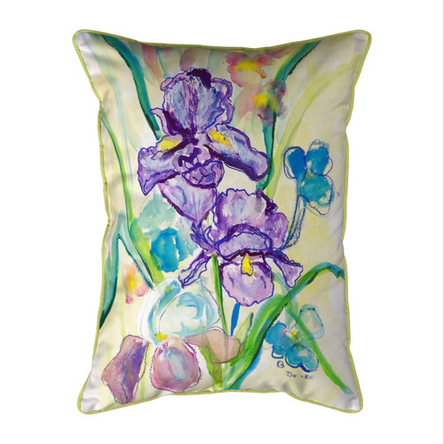 Betsy Drake Two Irises Extra Large Zippered Pillow 20x24 Main image