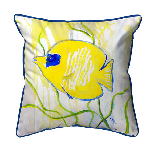Betsy Drake Yellow Tang Fish Extra Large 22 X 22 Indoor / Outdoor Pillow Main image