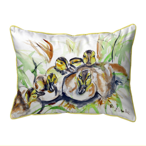 Betsy Drake Ducklings  Indoor/Outdoor Extra Large Pillow 20x24 Main image