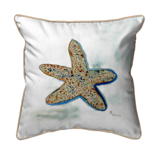 Betsy Drake Betsy's Starfish Extra Large 22 X 22 Indoor / Outdoor White Pillow Main image