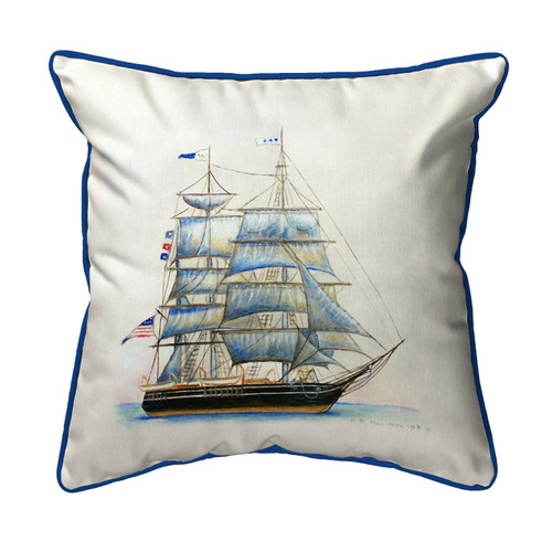 Betsy Drake Whaling Ship Extra Large 22 X 22 Indoor / Outdoor Pillow Main image