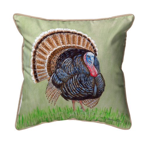 Betsy Drake Wild Turkey Extra Large 22 X 22 Indoor / Outdoor Pillow Main image