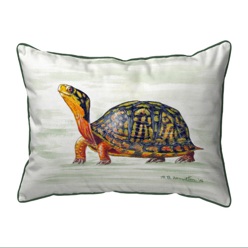 Betsy Drake Happy Turtle Extra Large Zippered Pillow 20x24 Main image